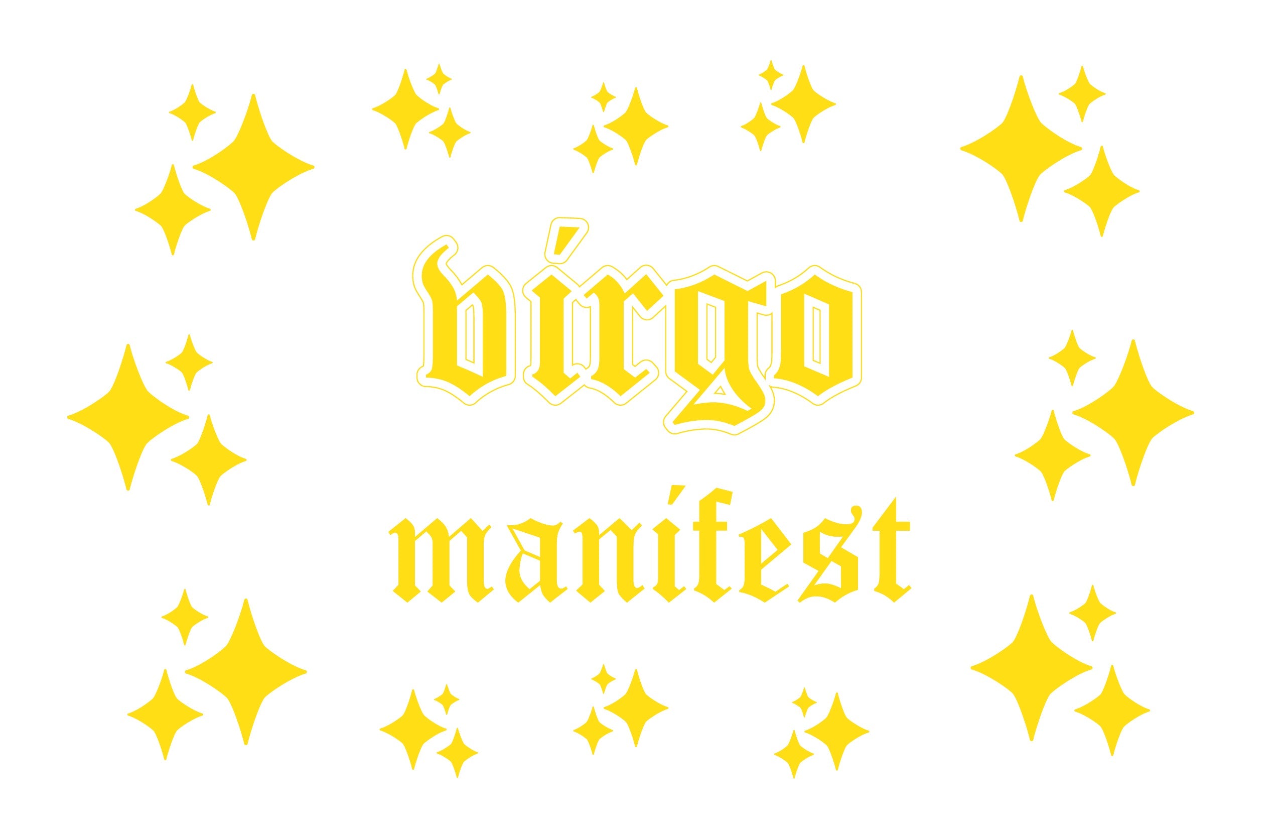 A collection of 14 Virgo Horoscope Wall Decal Stickers on an 11x17 sheet, featuring elegant matte designs.