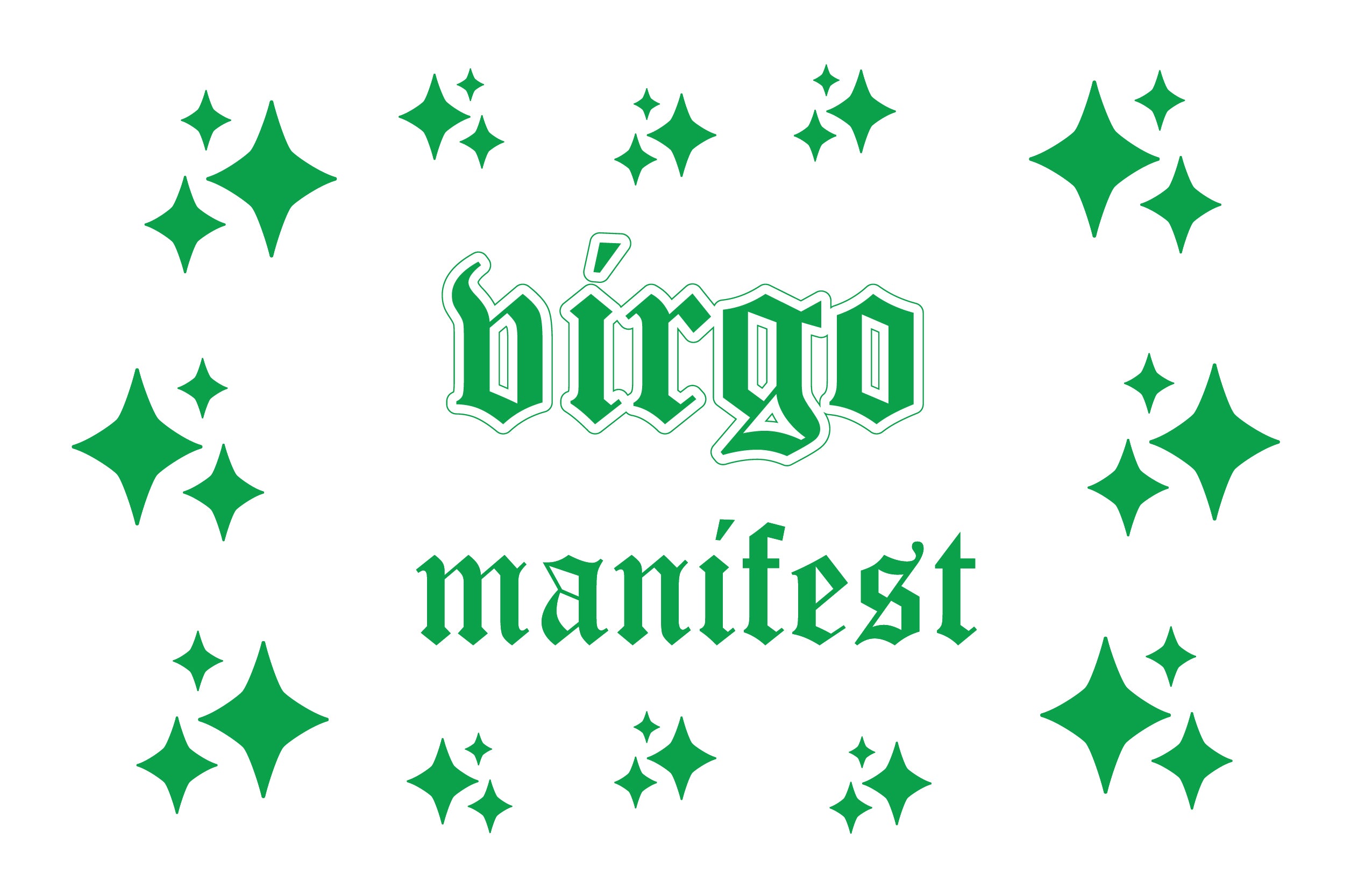 A collection of 14 Virgo Horoscope Wall Decal Stickers on an 11x17 sheet, featuring elegant matte designs.