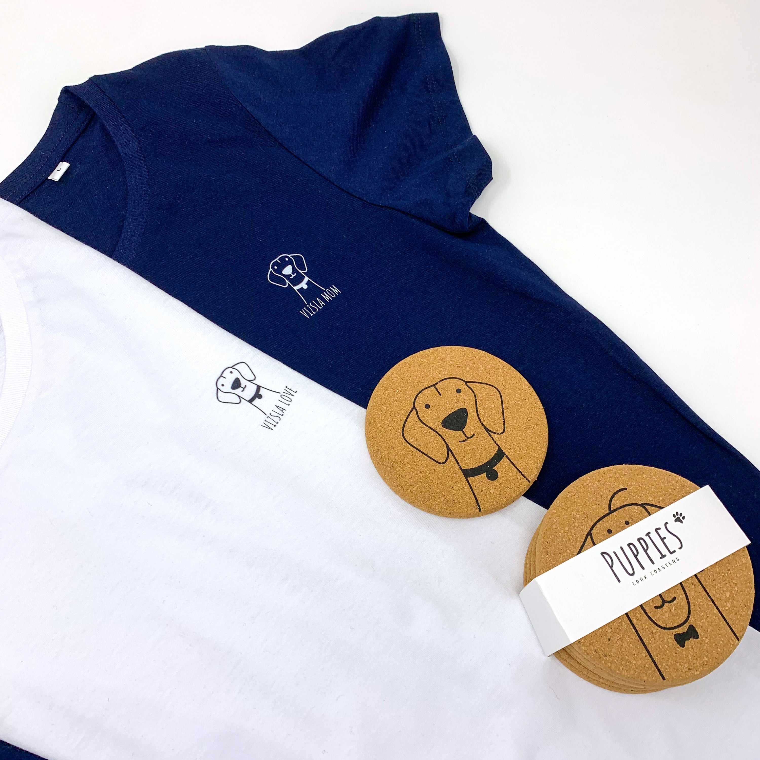 A stylish eco-friendly Jazzer T-shirt for Vizsla lovers, made from 100% organic cotton with a customizable design.