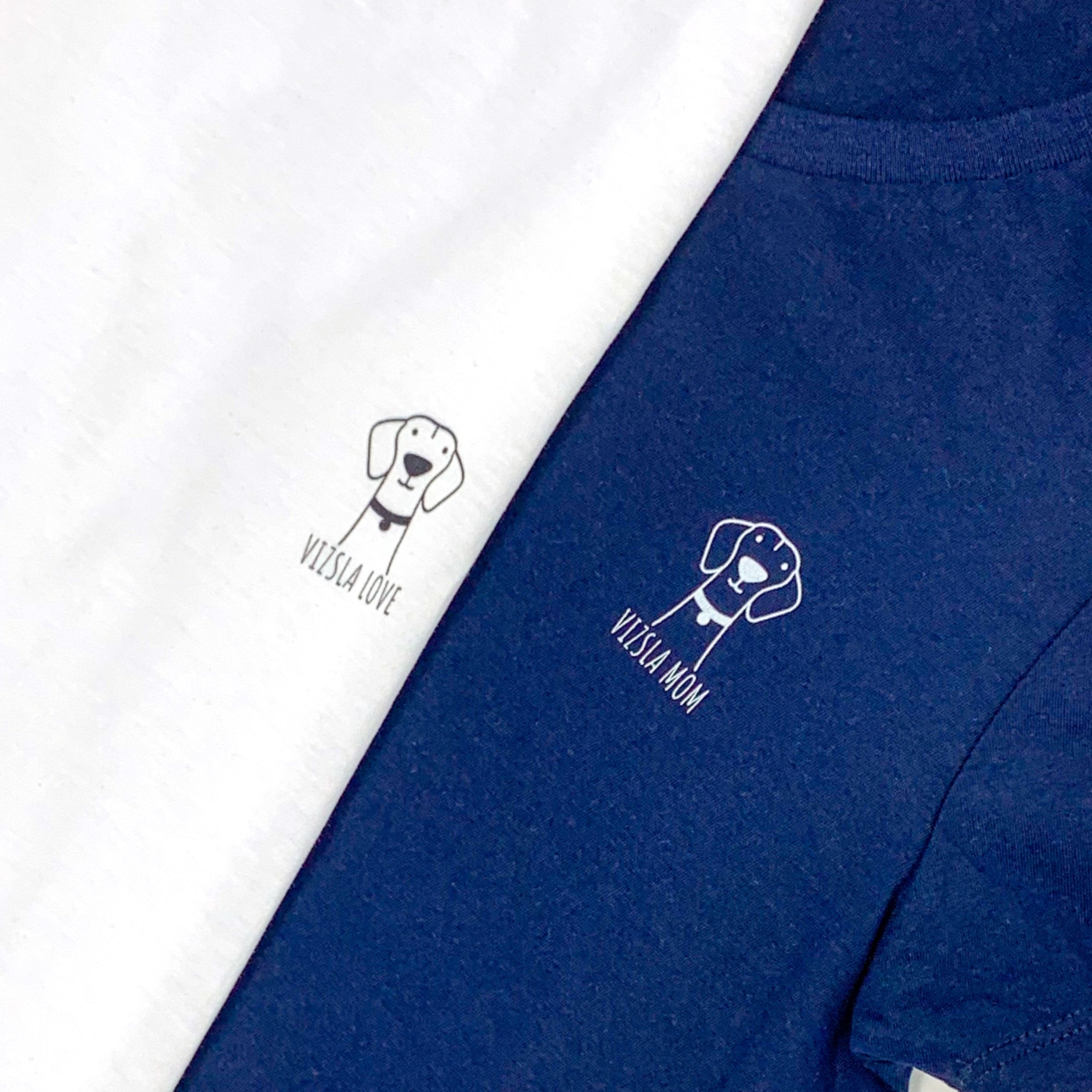 A stylish eco-friendly Jazzer T-shirt for Vizsla lovers, made from 100% organic cotton with a customizable design.