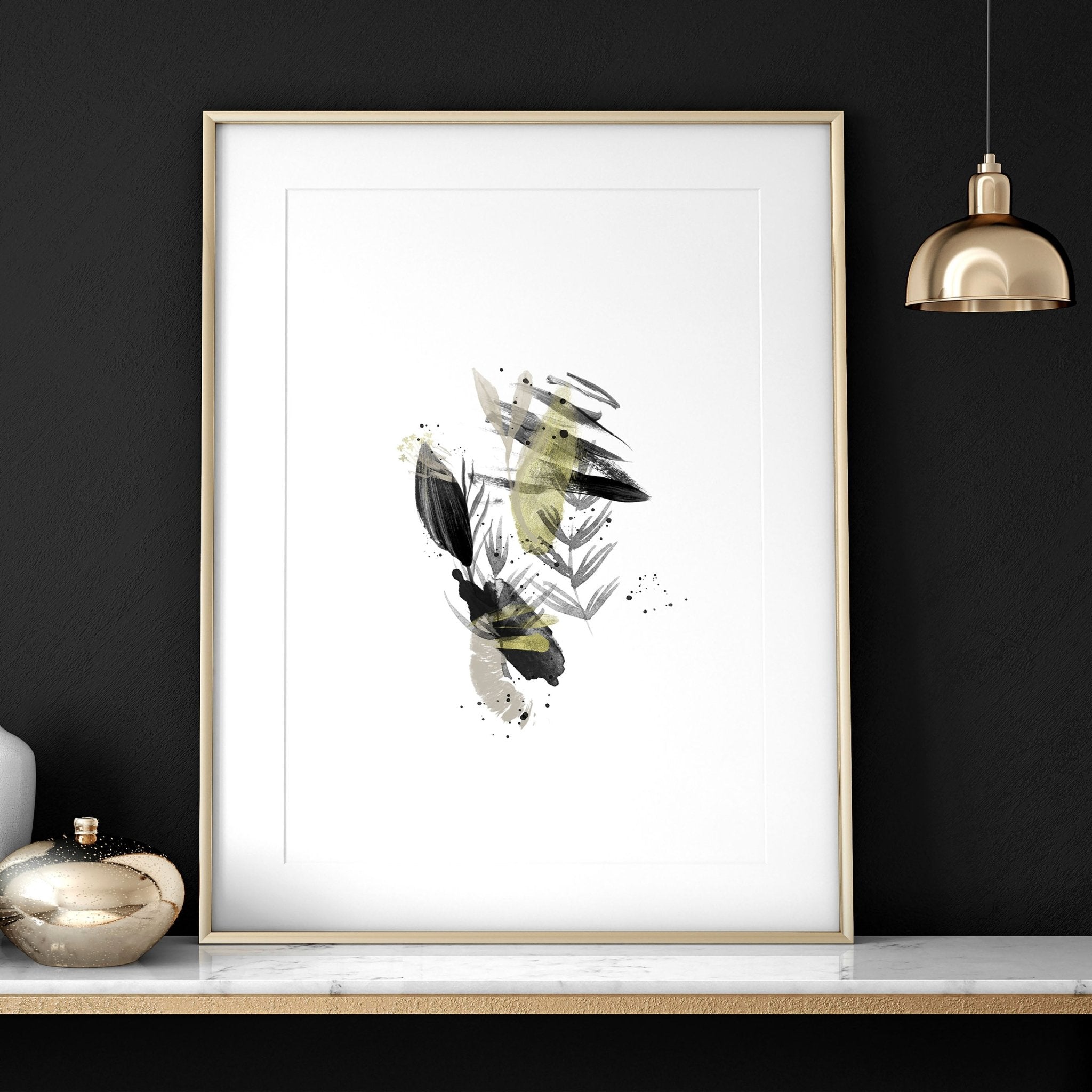 Set of 3 wall art prints featuring Abstract Japanese Wabi Sabi designs in Black, Grey, and Pastel colors, perfect for office decor.