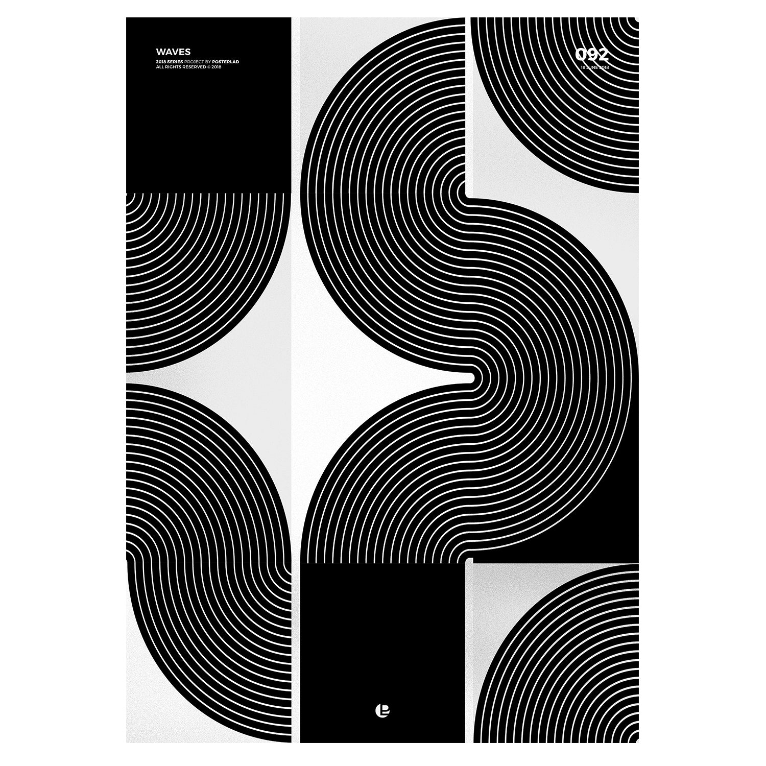 A beautiful Waves poster featuring ocean imagery and an inspirational quote, printed on thick matte paper.