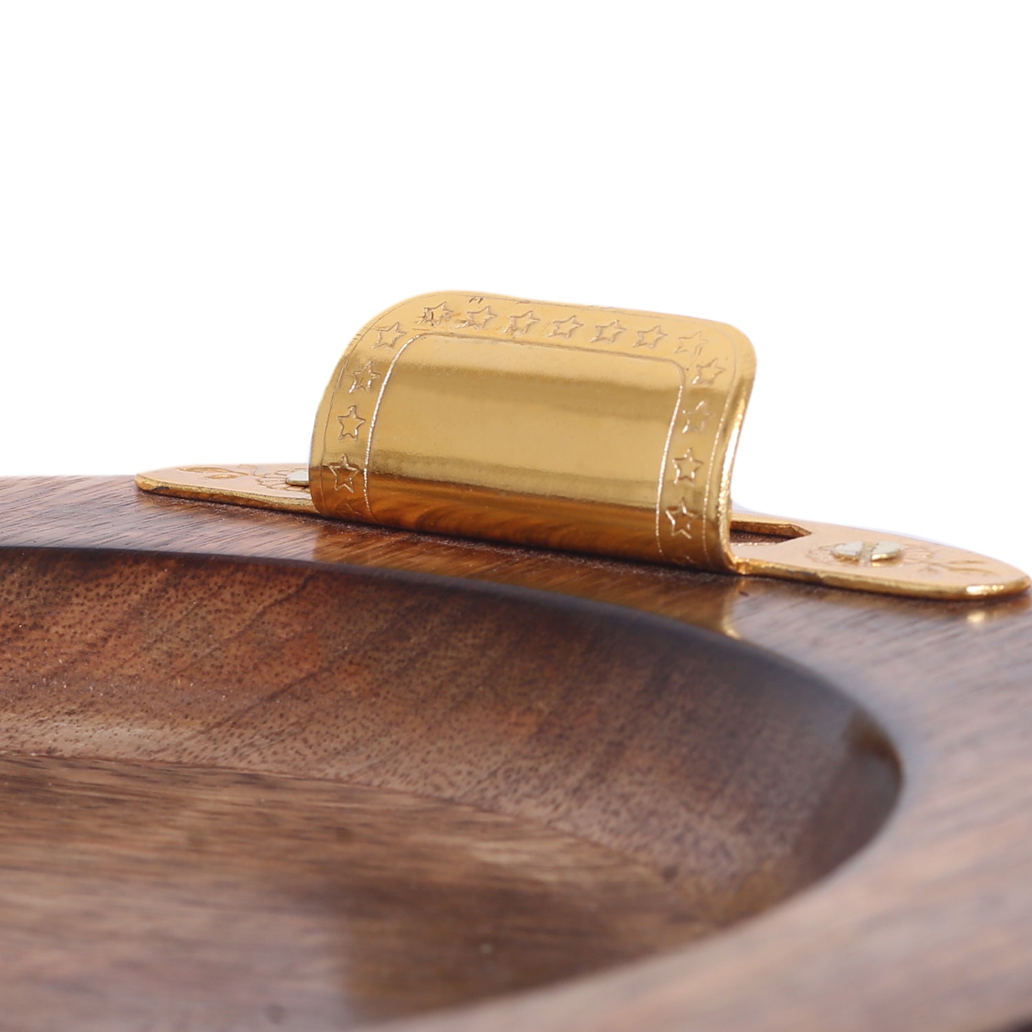 Willart Wooden Tray made of mango wood with stylish copper handles, perfect for serving dinner or tea.
