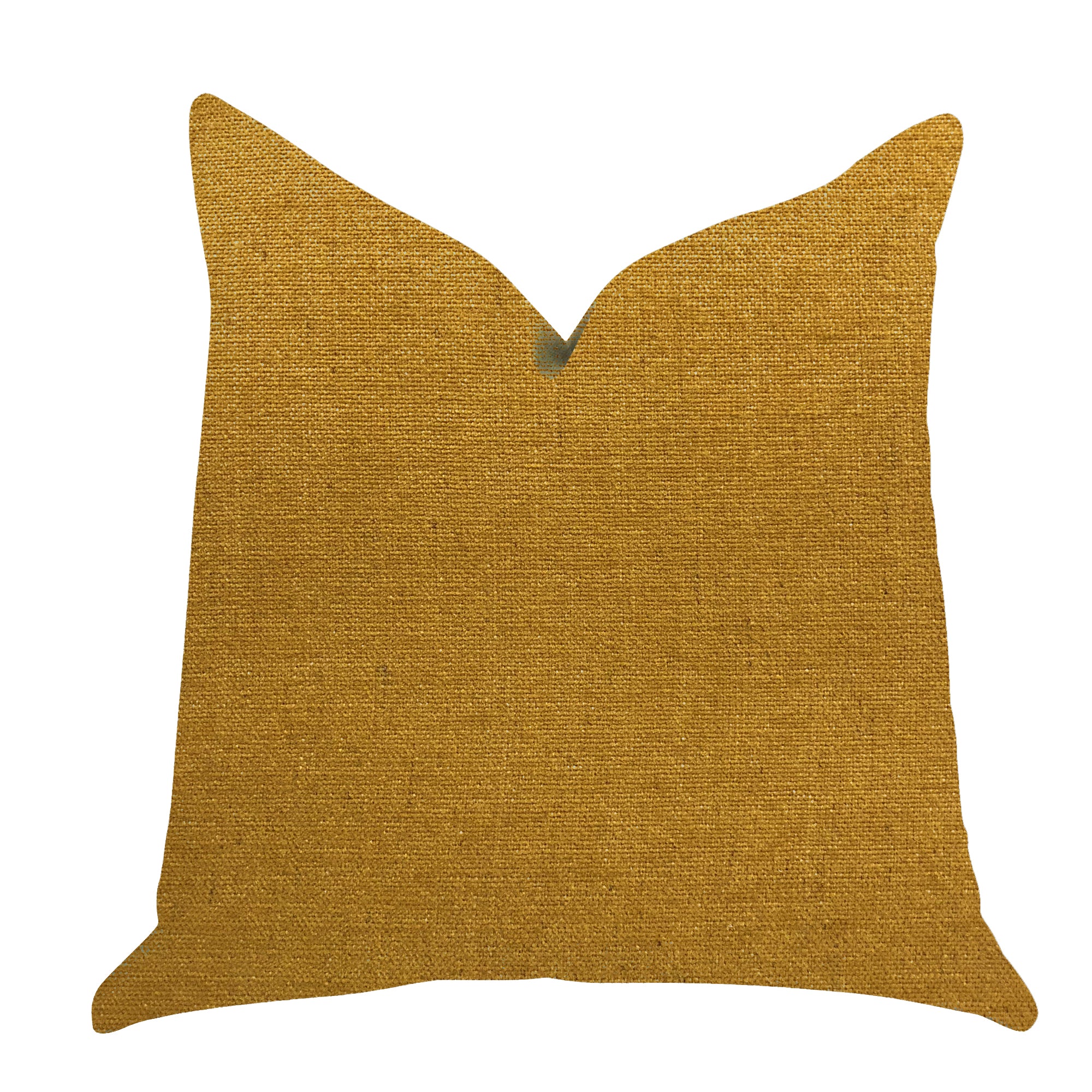 Wild Turmeric Luxury Throw Pillow in Gold, featuring a double-sided design and invisible zipper, handmade in the USA.