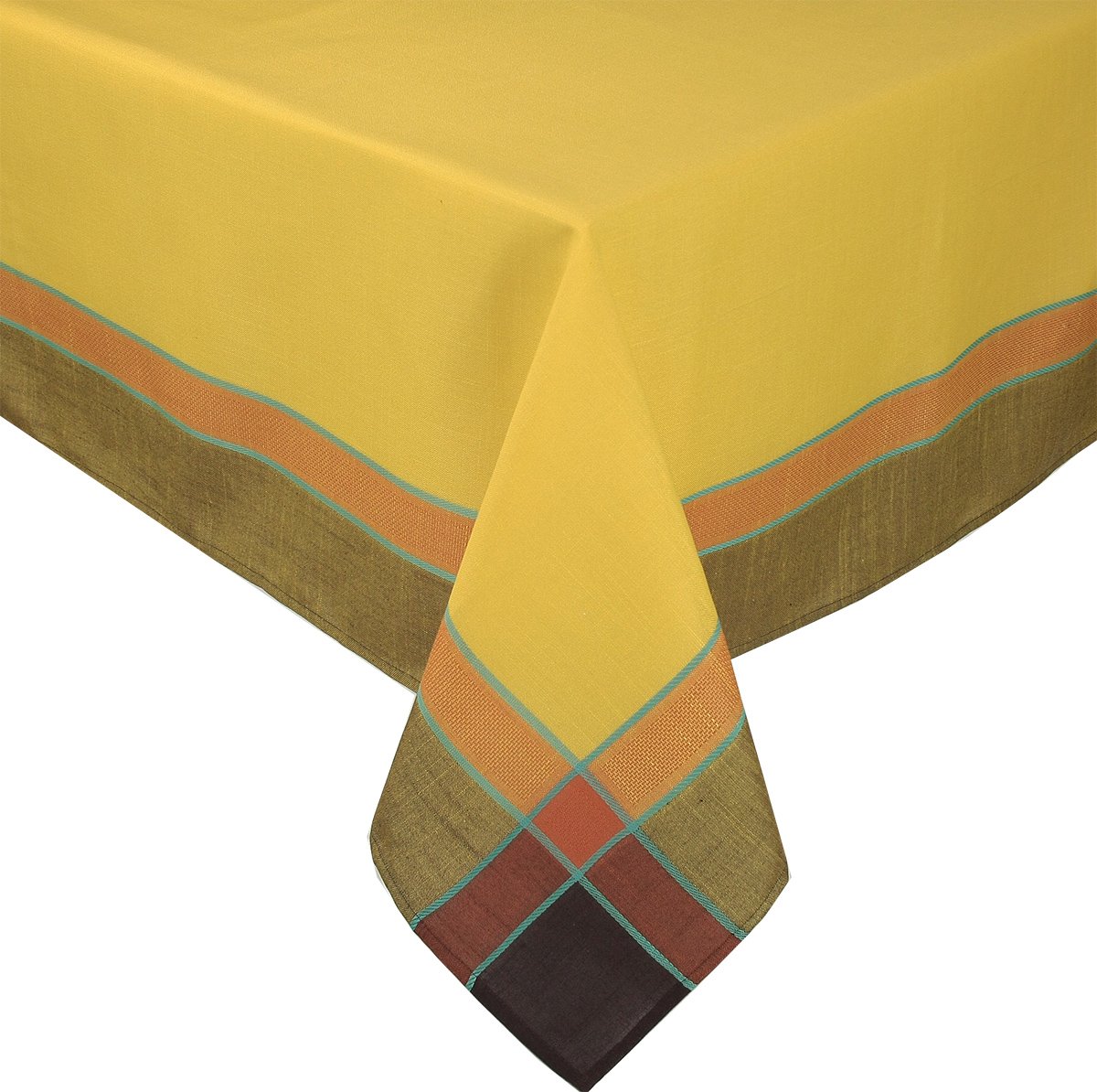XD11090 Riviera Tablecloth featuring a multi-toned design suitable for various settings, made from wrinkle and stain resistant material.