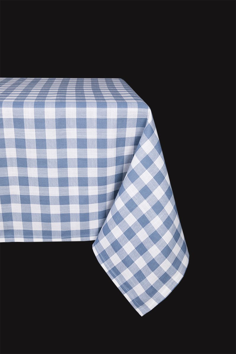 XD12008 Gingham Check Tablecloth in red and white check pattern, showcasing its elegant design and quality fabric.