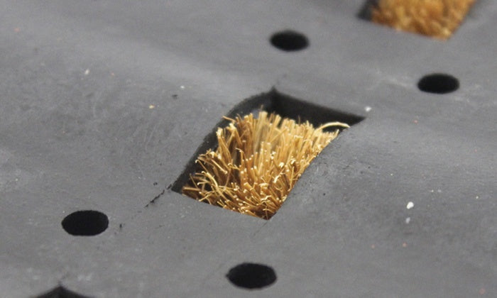 Zwei Tuffscrape Fußmatten aus Gummi und Kokosfaser, 40 x 60 cm, ideal für die Schmutzentfernung von Schuhen im Außenbereich.