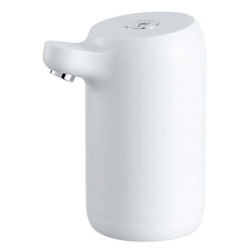 5 Gallon USB Portable Water Bottle Jug Dispenser in rose gold, showcasing its compact design and features like LED nightlight and automatic shutoff.