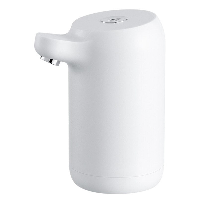 5 Gallon USB Portable Water Bottle Jug Dispenser in rose gold, showcasing its compact design and features like LED nightlight and automatic shutoff.