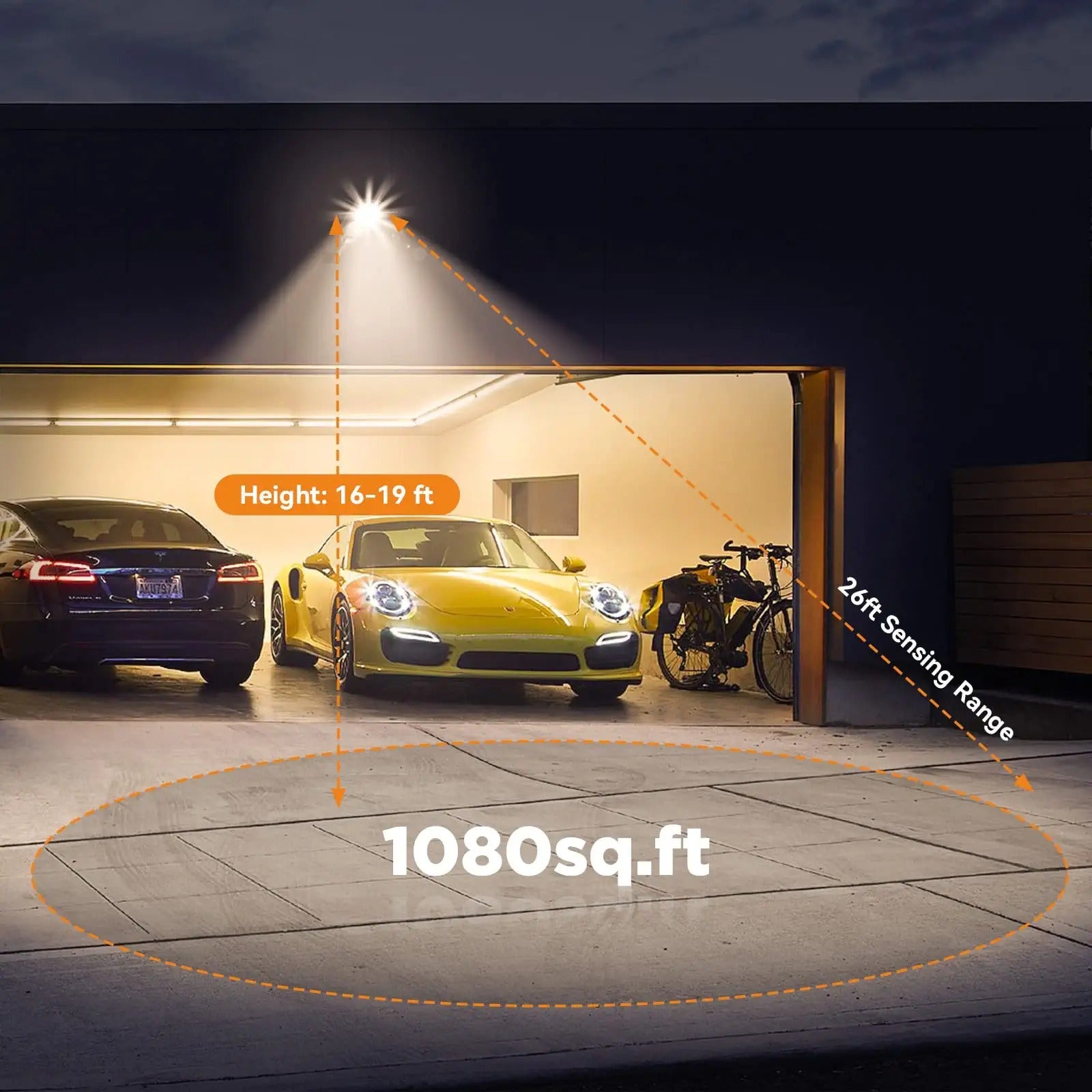 90W solar street LED light with warm white 3000K glow, showcasing its sleek design and solar panel for outdoor use.