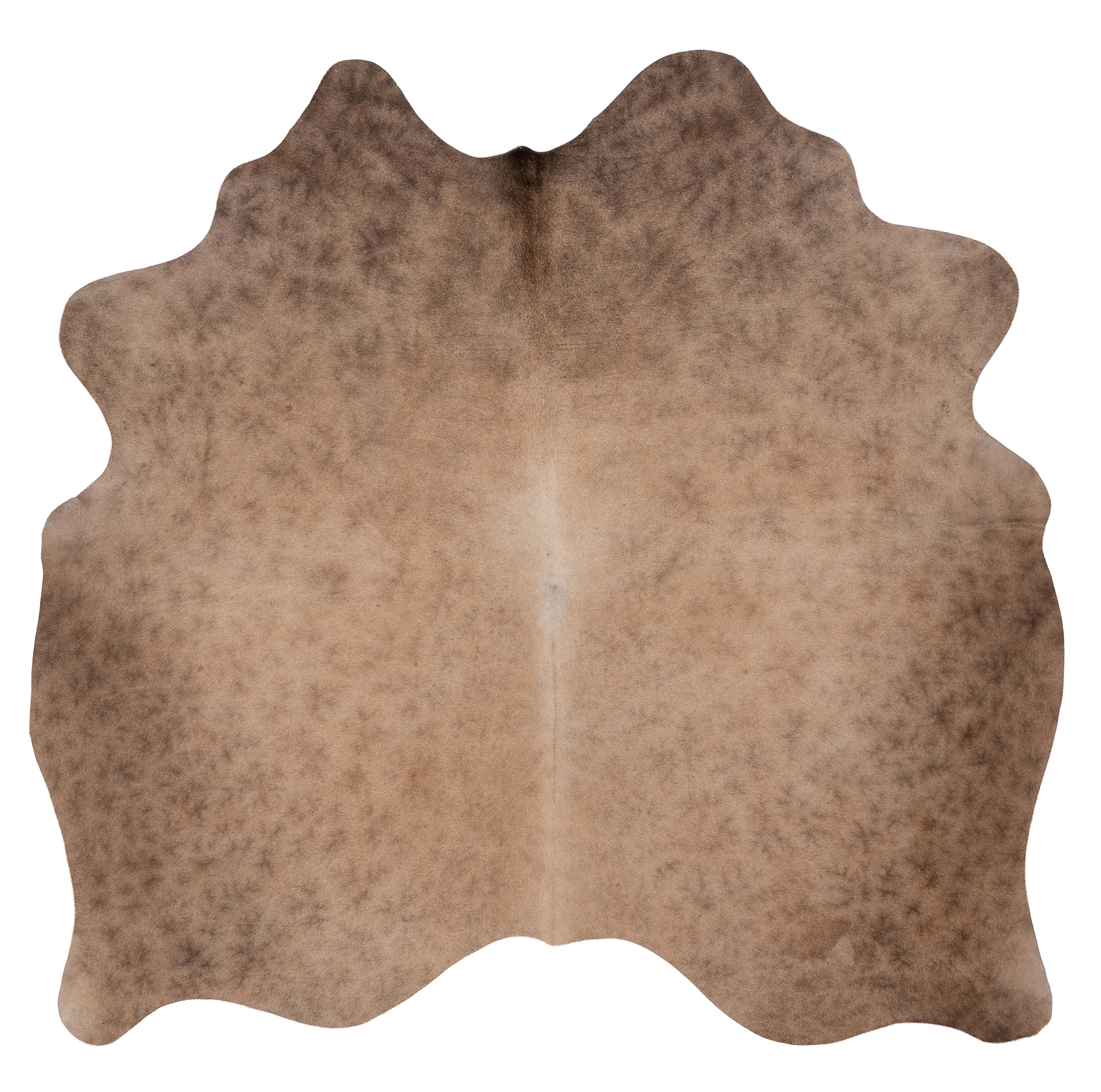 Lichtbruine koeienhuid K430 van ca. 180 x 160 cm, perfect voor interieurdecoratie.