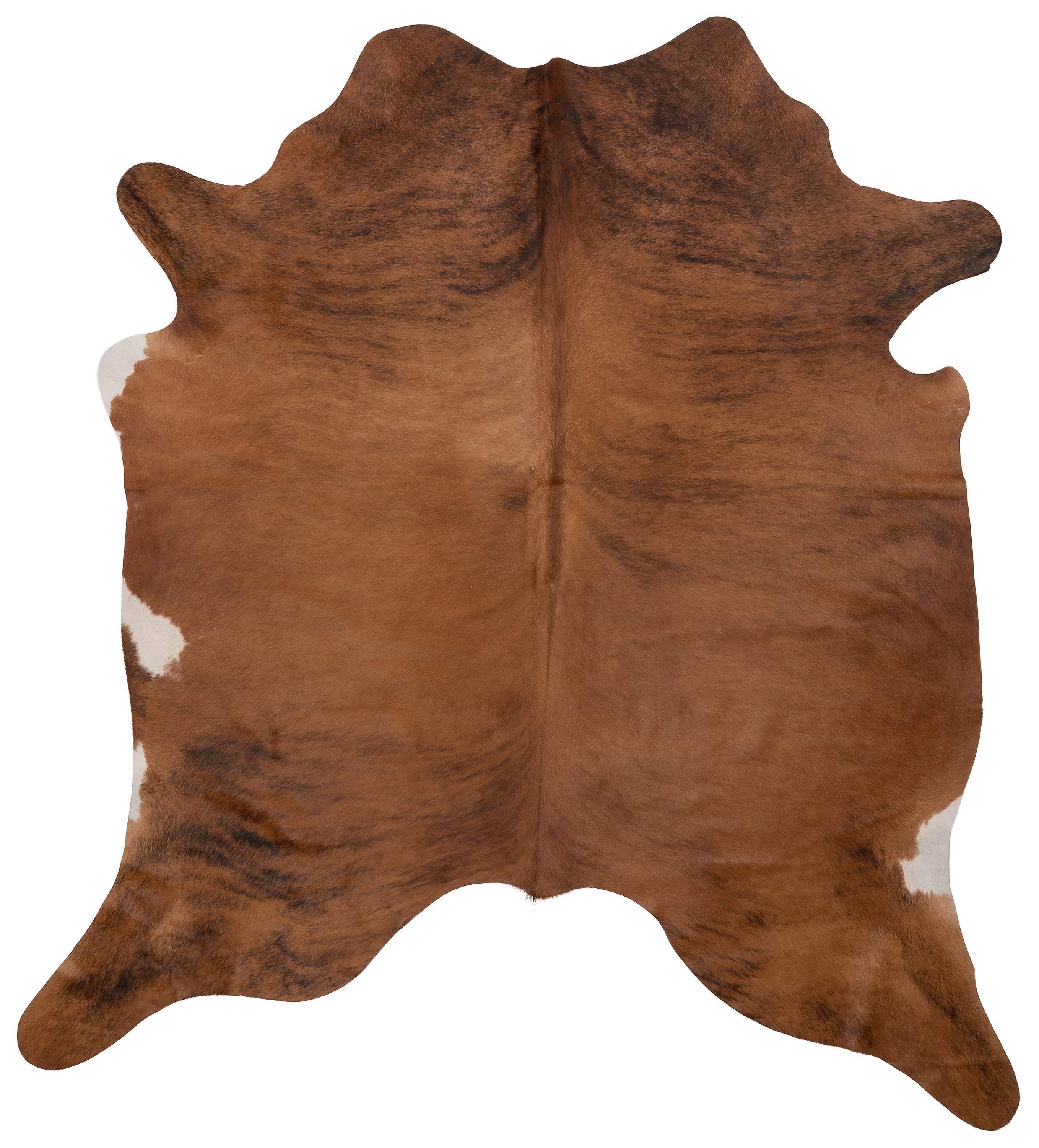 Unieke K821 koeienhuid XL in bruin, afmetingen ca. 210 x 180 cm, perfect voor interieurdecoratie.