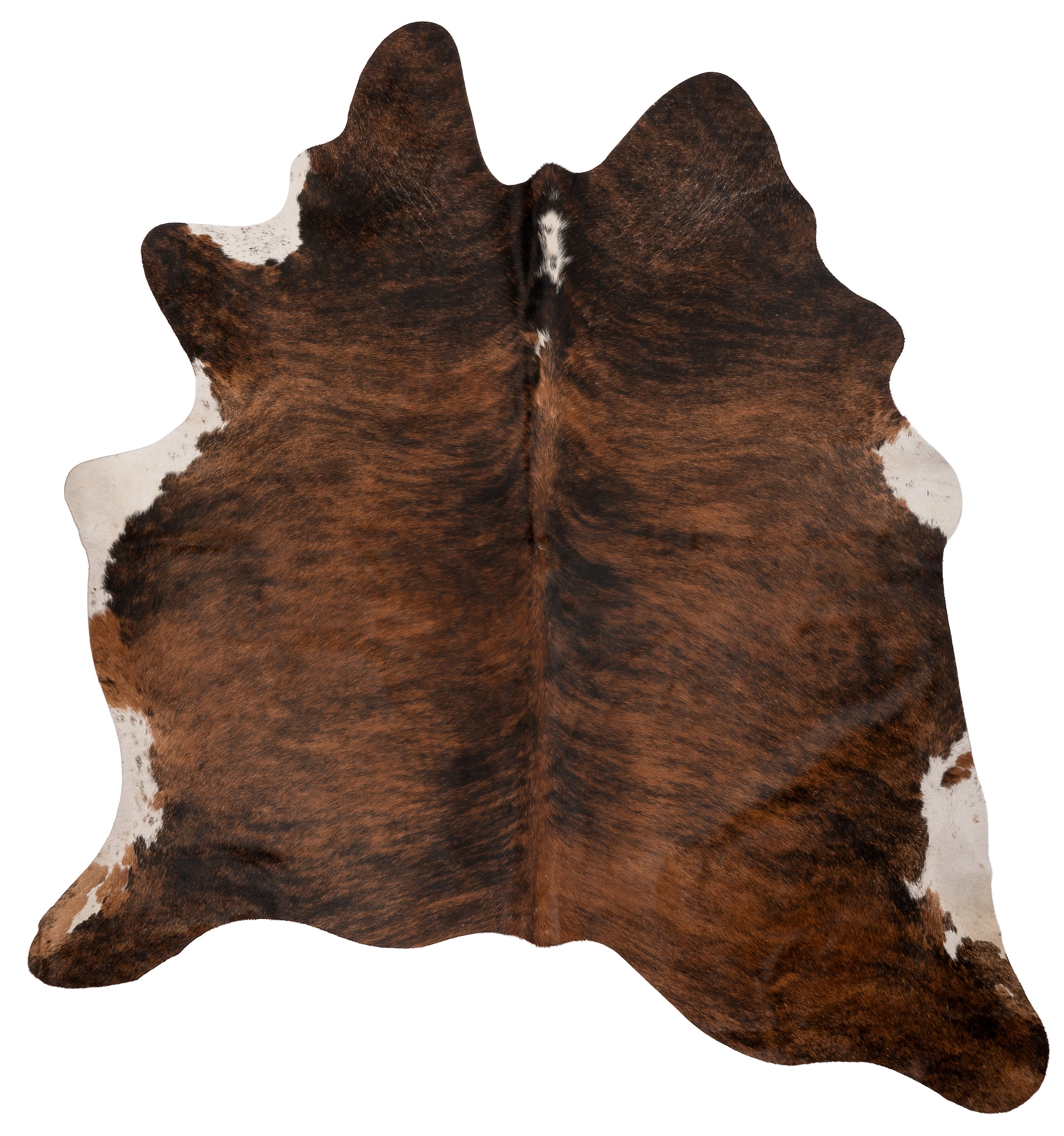 Unieke K914 koeienhuid XL in bruin, afmetingen ca. 210 x 180 cm, perfect voor interieurdecoratie.