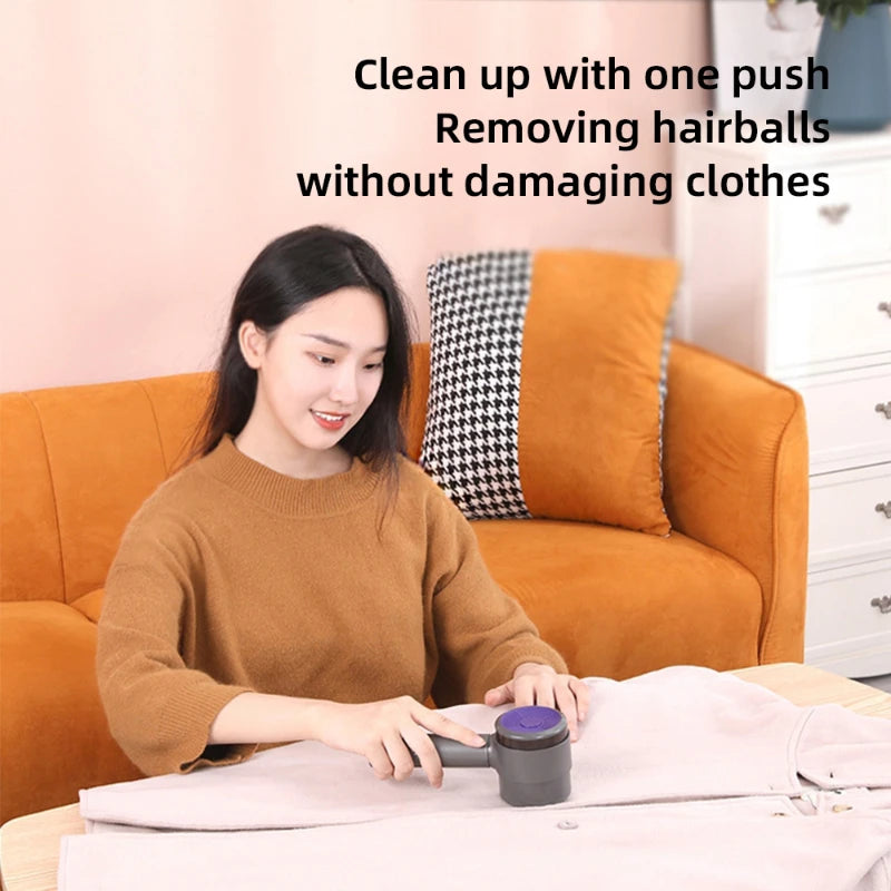 Electric Portable Fabric Shaver designed for removing lint and fuzz from various fabrics, featuring a sleek and ergonomic design.