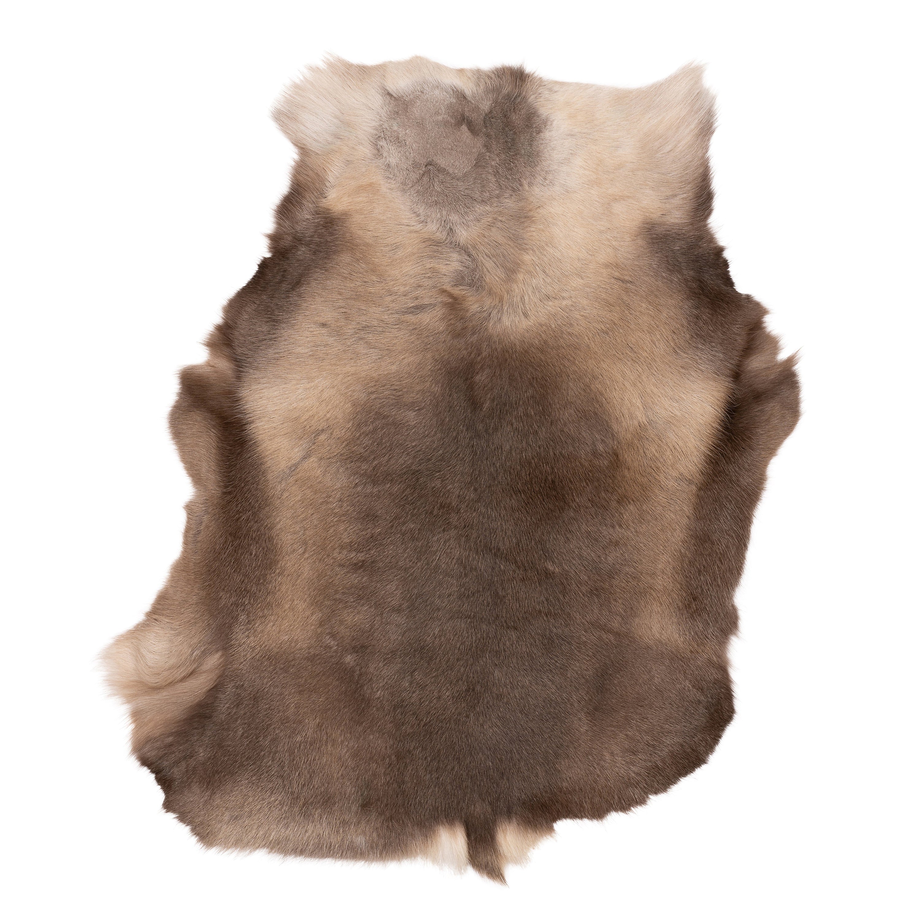 Unieke bruine rendiervacht van ca. 120 x 75 cm, perfect voor interieurdecoratie.