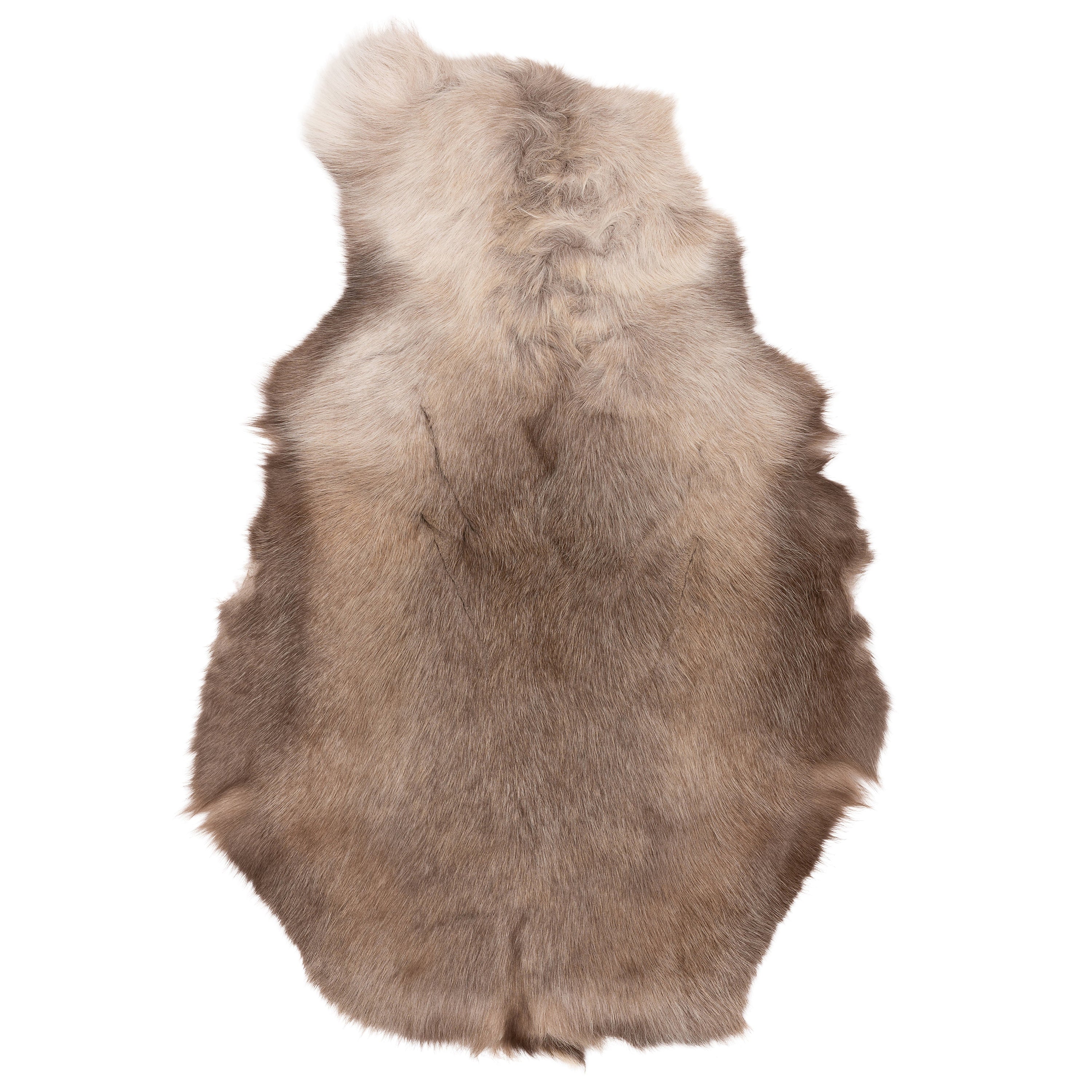 Unieke bruine rendiervacht van ca. 120 x 75 cm, perfect voor interieurdecoratie.