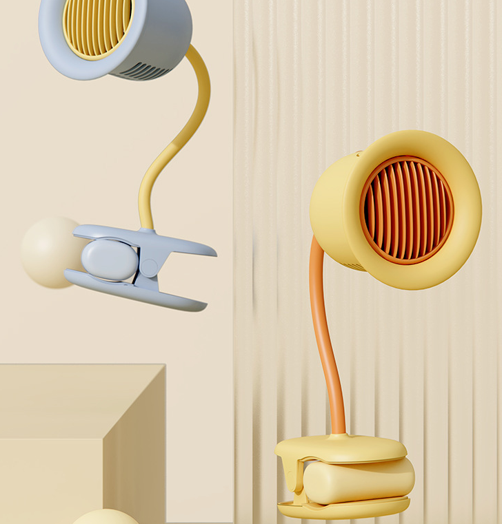 Sunward Flower Mosquito Repellent Clip Fan in a vibrant design, showcasing its clip-on feature and citronella functionality.