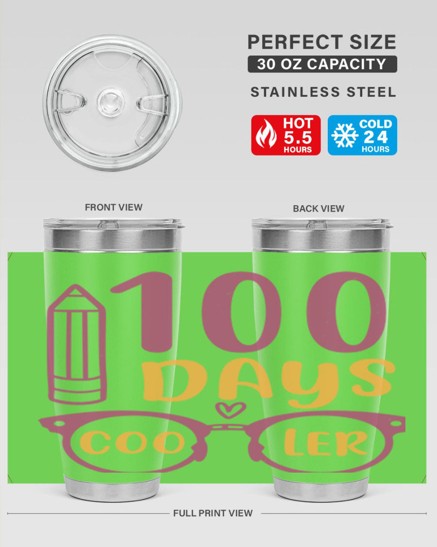 2 Days Cooler 42# Tumbler in stainless steel with a drink-thru lid, showcasing its sleek design and double wall insulation.