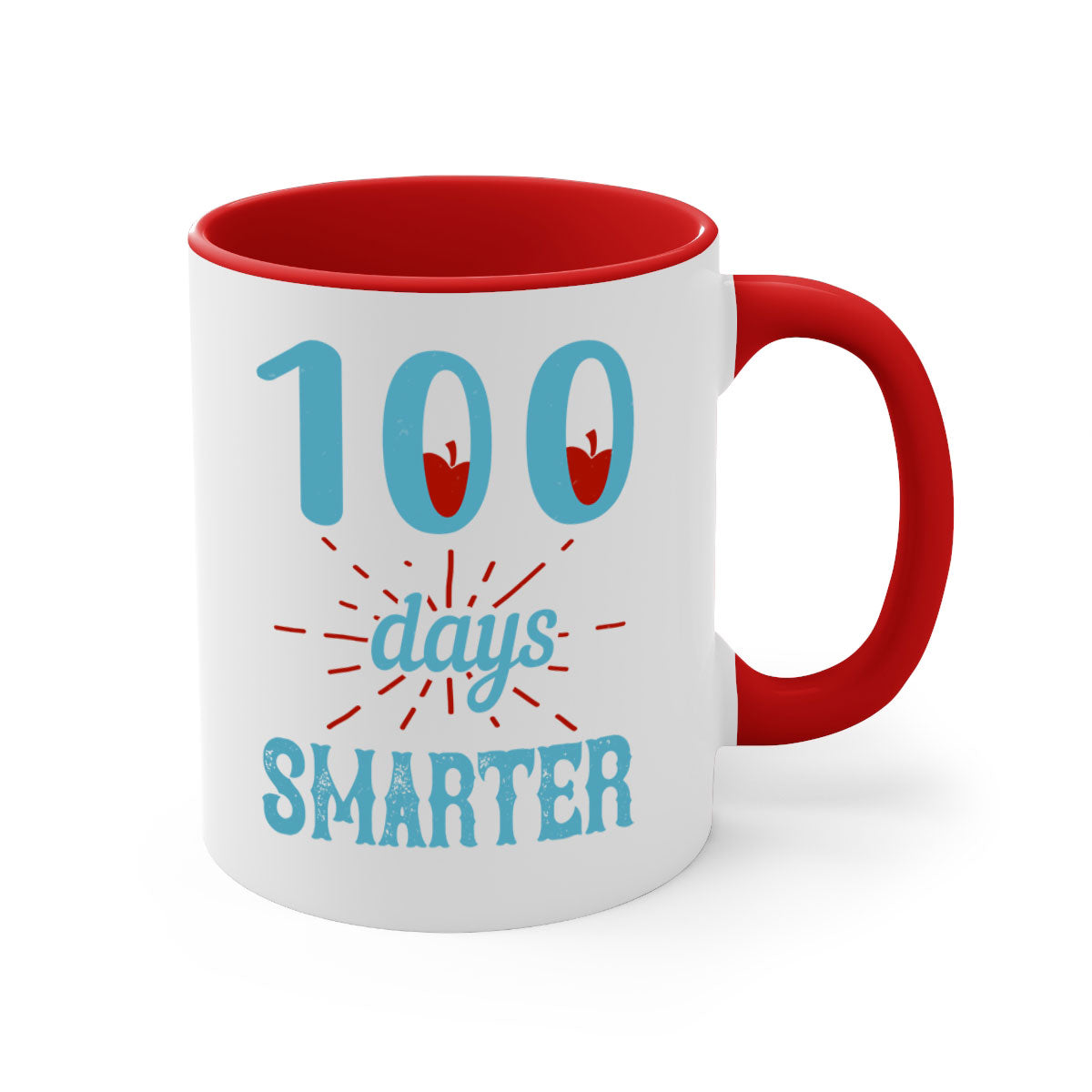 A stylish two-tone 7 days smarter mug with a glossy finish, featuring a colored handle and interior, available in multiple colors.