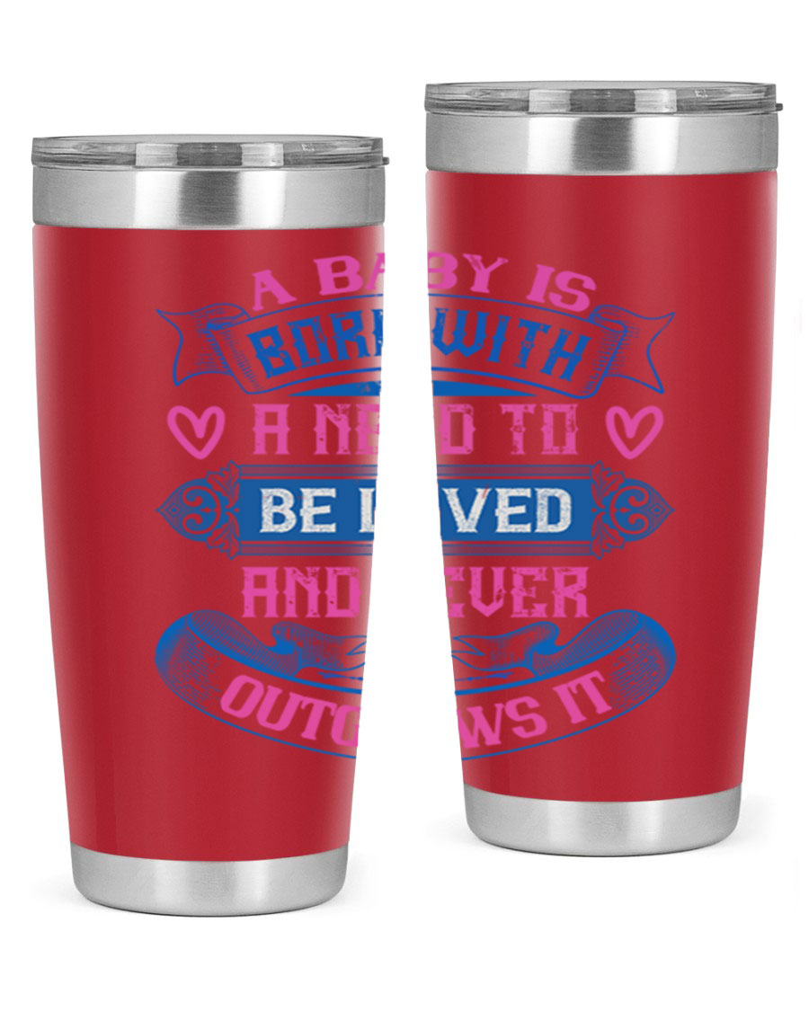 A stylish 20oz and 30oz stainless steel tumbler featuring a design that expresses love, perfect for hot and cold beverages.