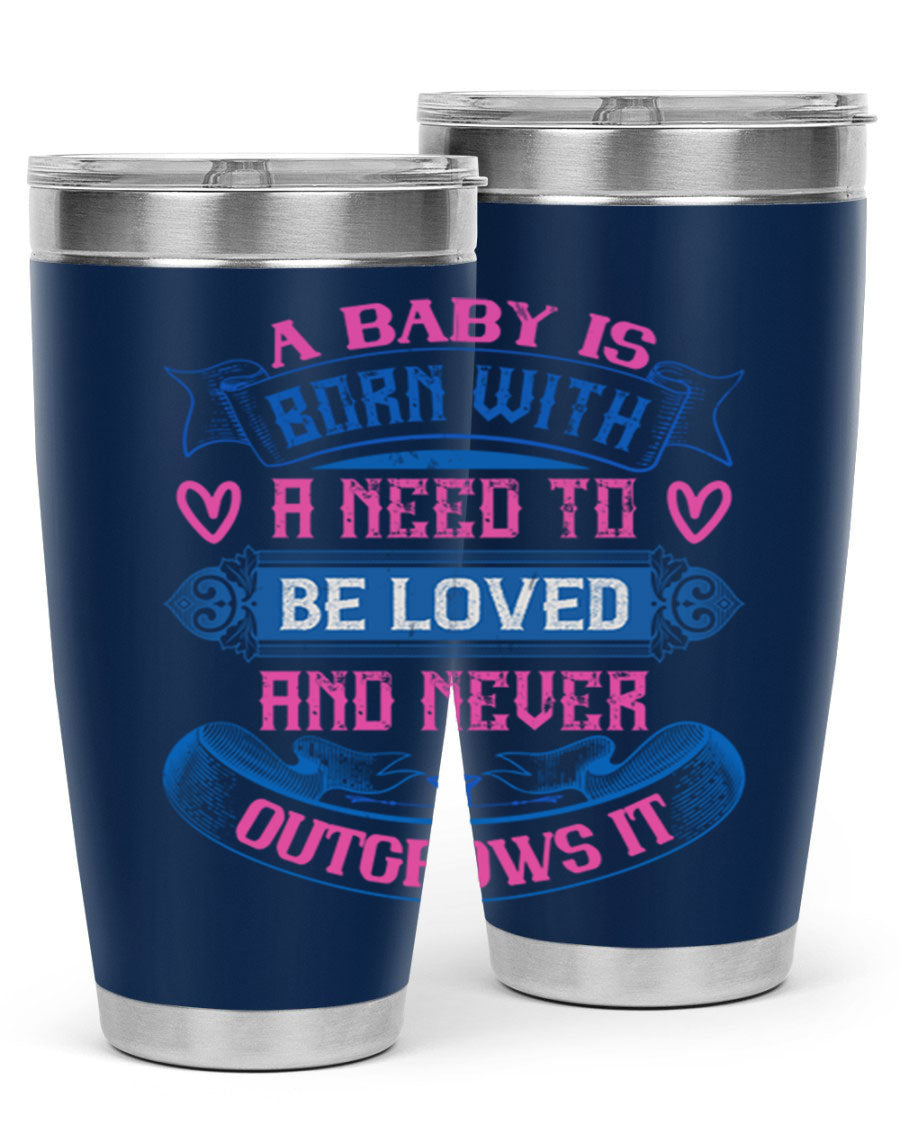 A stylish 20oz and 30oz stainless steel tumbler featuring a design that expresses love, perfect for hot and cold beverages.
