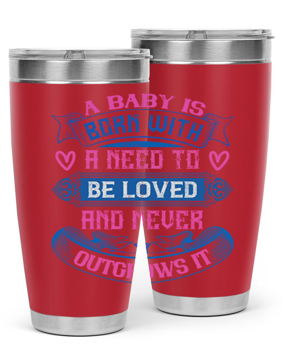 A stylish 20oz and 30oz stainless steel tumbler featuring a design that expresses love, perfect for hot and cold beverages.