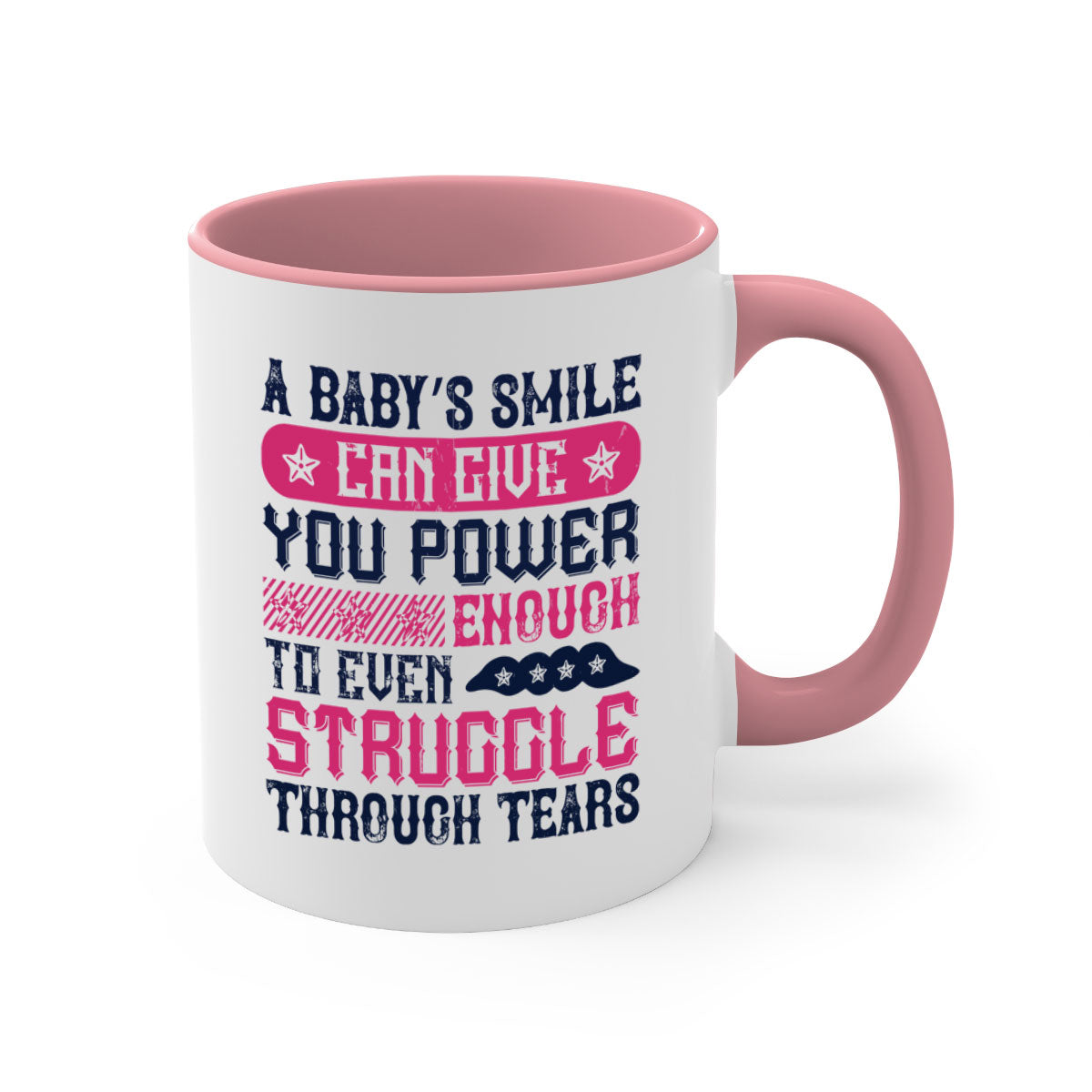 A stylish two-tone coffee mug with a glossy finish, featuring a colored handle and interior, available in five vibrant colors.