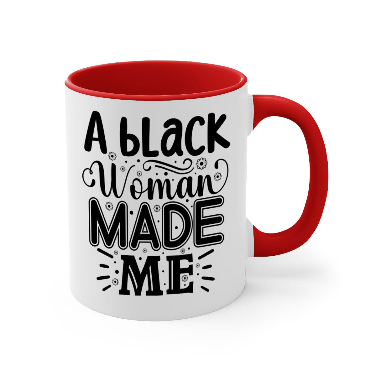 A stylish black woman made me Style 66# mug with a glossy finish and colorful handle, perfect for coffee and tea lovers.