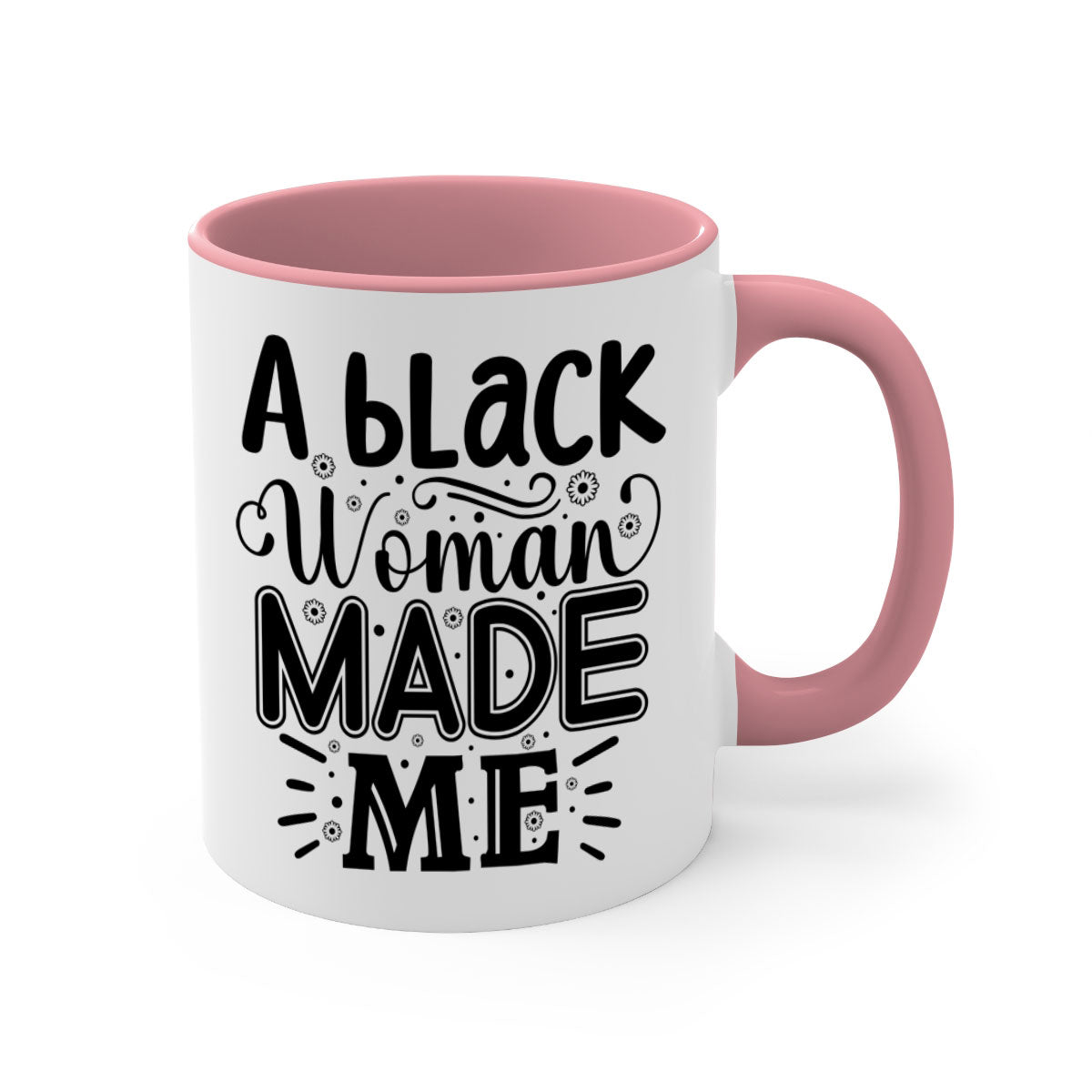 A stylish black woman made me Style 66# mug with a glossy finish and colorful handle, perfect for coffee and tea lovers.