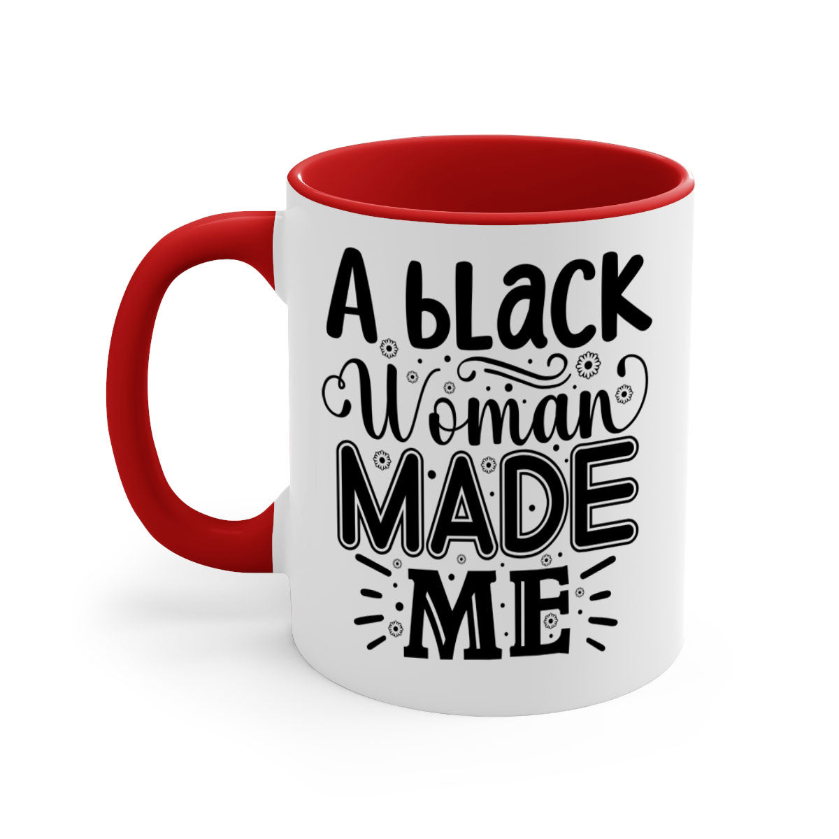 A stylish black woman made me Style 66# mug with a glossy finish and colorful handle, perfect for coffee and tea lovers.