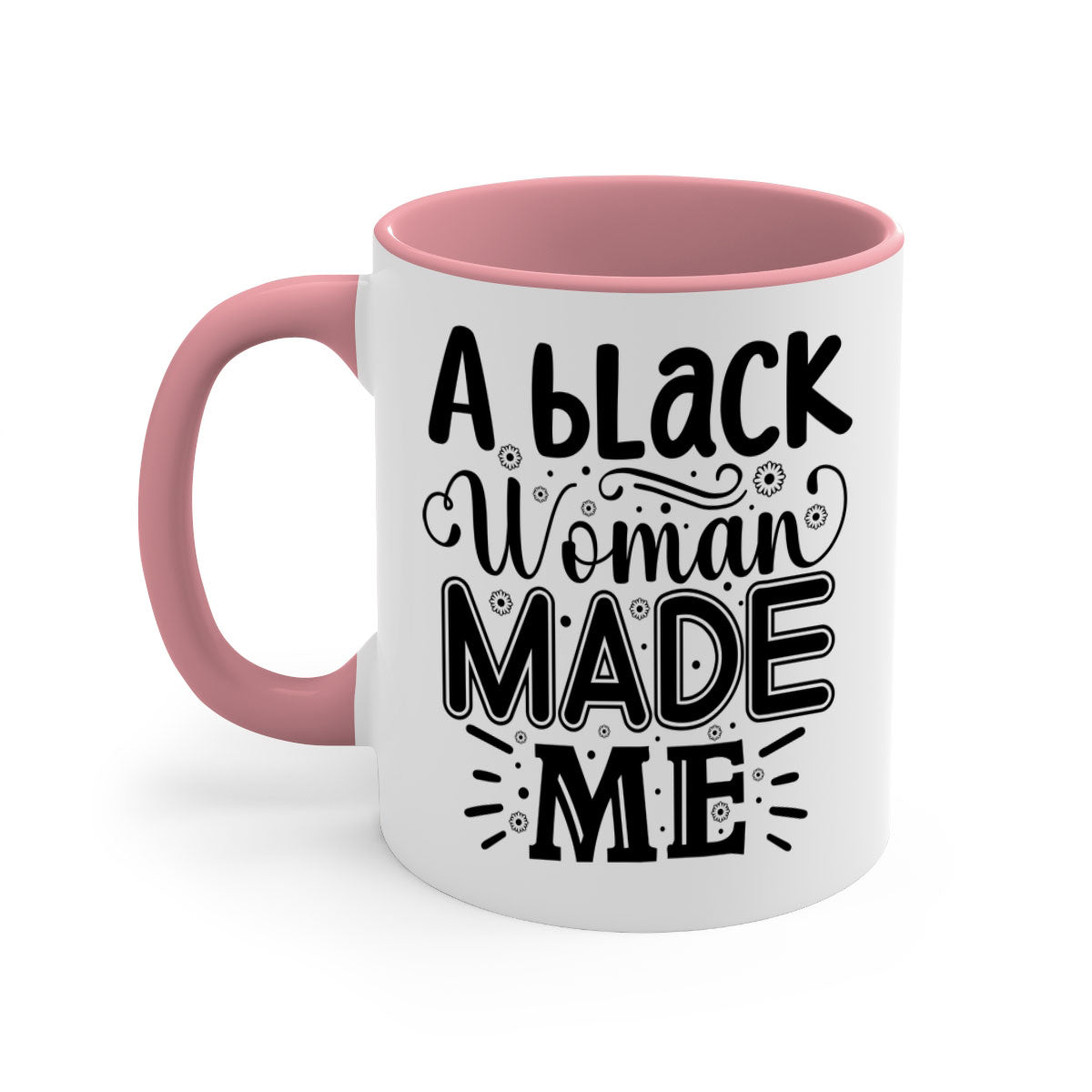 A stylish black woman made me Style 66# mug with a glossy finish and colorful handle, perfect for coffee and tea lovers.