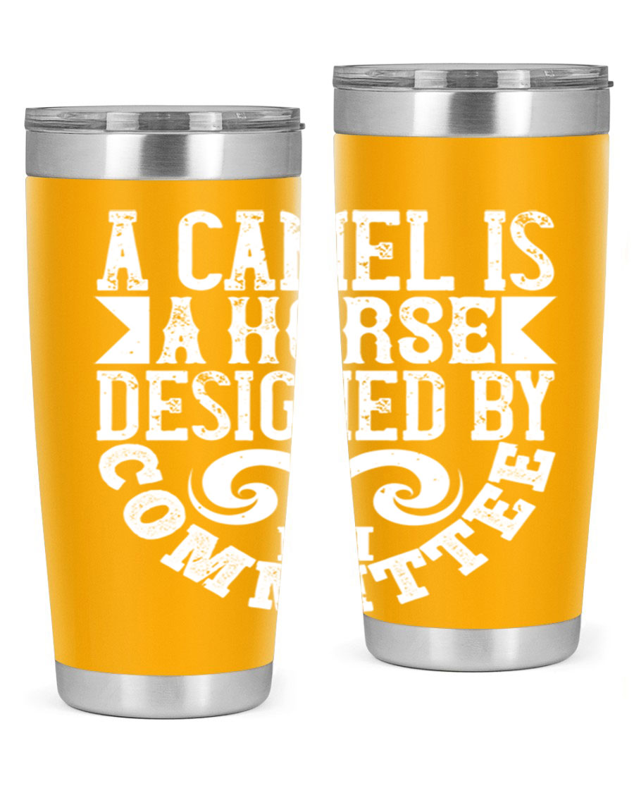 A stylish 20oz stainless steel tumbler with a unique design, featuring a press-in lid and double wall vacuum insulation for hot and cold beverages.