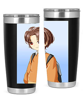 A Cold Boy 143# Anime Tumbler featuring double wall vacuum stainless steel design with vibrant anime graphics.