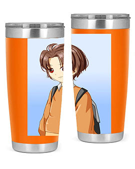 A Cold Boy 143# Anime Tumbler featuring double wall vacuum stainless steel design with vibrant anime graphics.