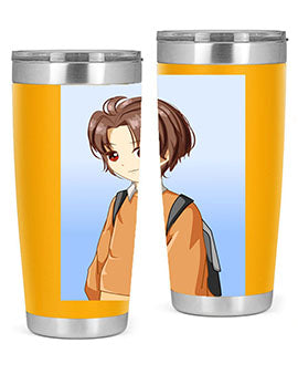 A Cold Boy 143# Anime Tumbler featuring double wall vacuum stainless steel design with vibrant anime graphics.
