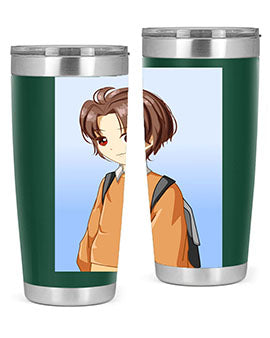 A Cold Boy 143# Anime Tumbler featuring double wall vacuum stainless steel design with vibrant anime graphics.