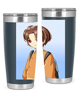 A Cold Boy 143# Anime Tumbler featuring double wall vacuum stainless steel design with vibrant anime graphics.