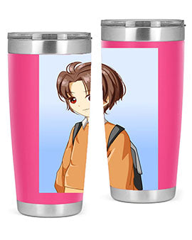 A Cold Boy 143# Anime Tumbler featuring double wall vacuum stainless steel design with vibrant anime graphics.