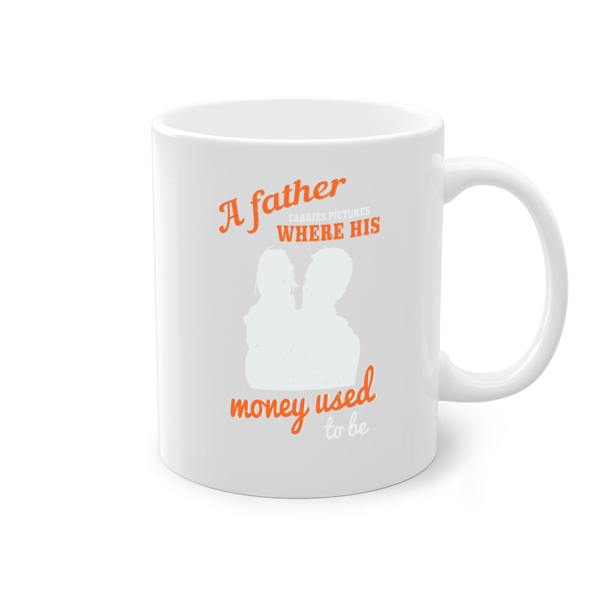 A stylish two-tone ceramic mug with a colored handle and glossy finish, perfect for coffee or tea, ideal for Father's Day gifts.