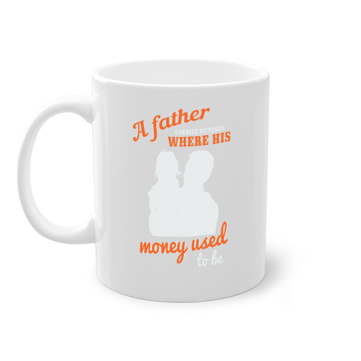 A stylish two-tone ceramic mug with a colored handle and glossy finish, perfect for coffee or tea, ideal for Father's Day gifts.