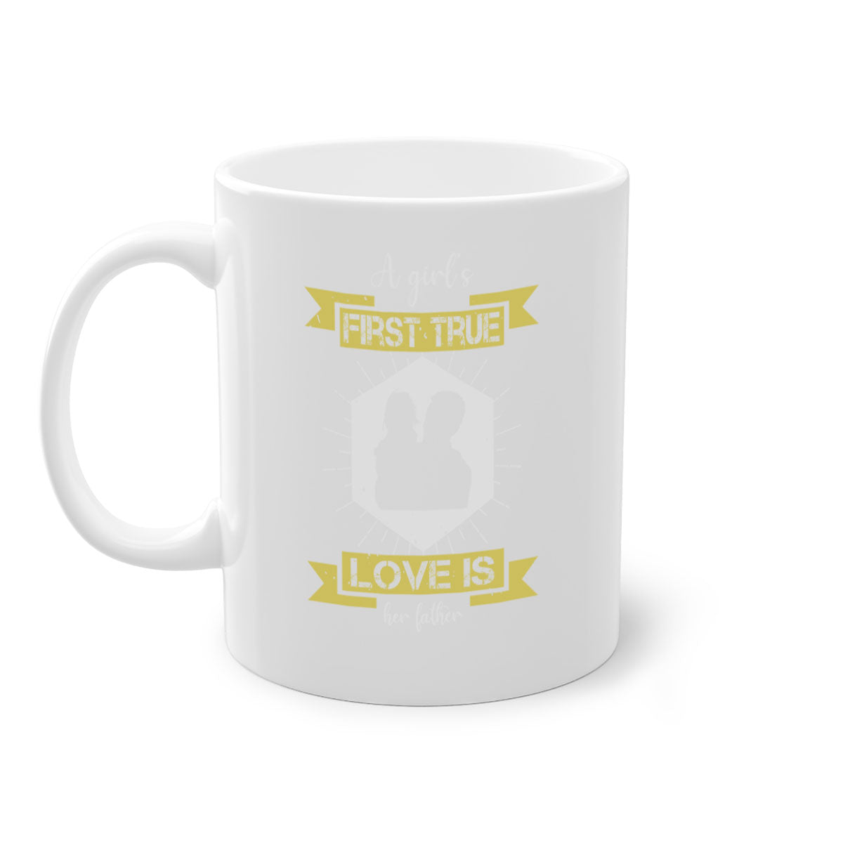 A stylish two-tone ceramic mug with a glossy finish, featuring a colored handle and interior, perfect for coffee or tea.