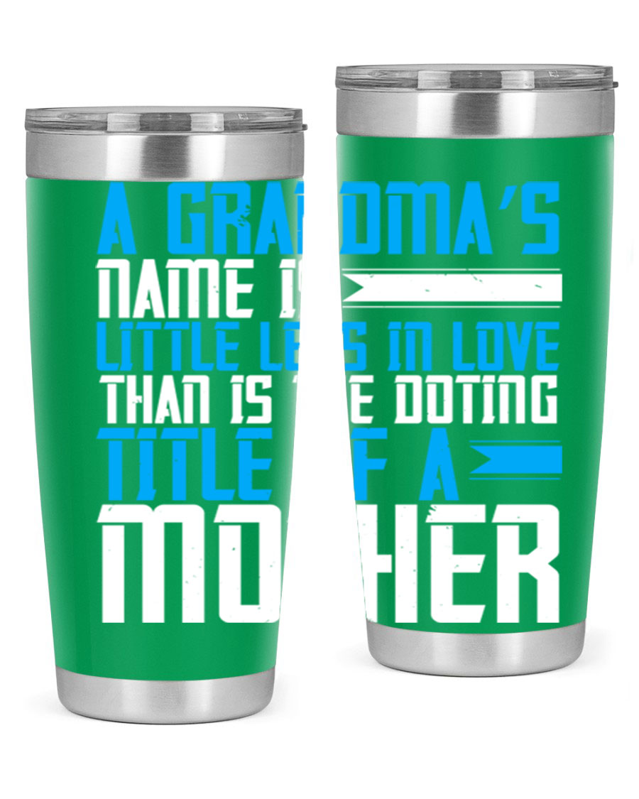 A stylish 20oz and 30oz stainless steel tumbler featuring a heartfelt design celebrating grandmothers, perfect for hot and cold beverages.
