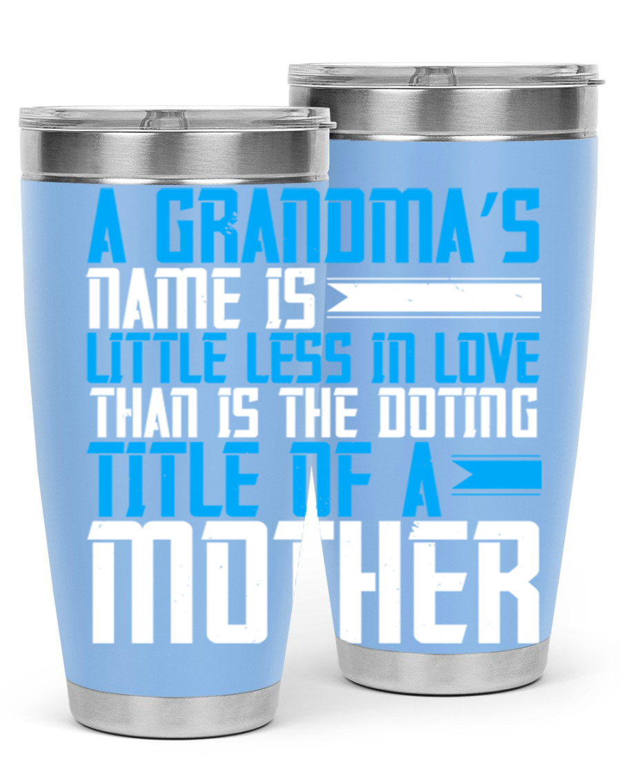 A stylish 20oz and 30oz stainless steel tumbler featuring a heartfelt design celebrating grandmothers, perfect for hot and cold beverages.