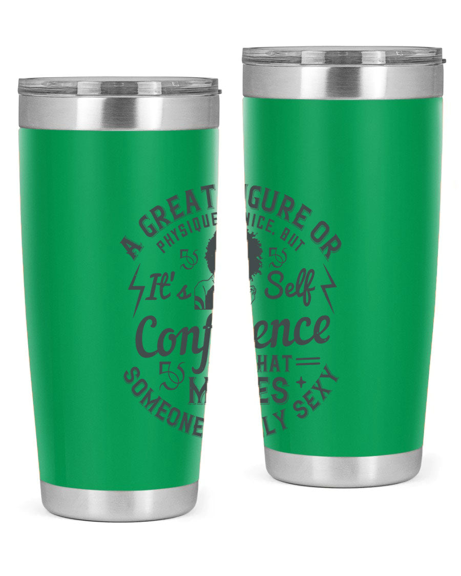 A stylish 20oz and 30oz stainless steel tumbler with a drink-thru lid, showcasing a sleek design perfect for hot and cold beverages.