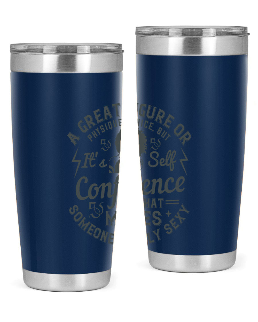 A stylish 20oz and 30oz stainless steel tumbler with a drink-thru lid, showcasing a sleek design perfect for hot and cold beverages.