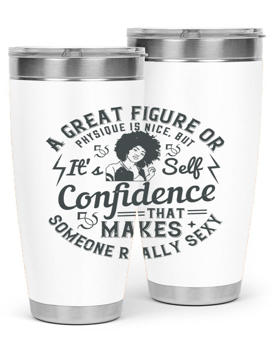 A stylish 20oz and 30oz stainless steel tumbler with a drink-thru lid, showcasing a sleek design perfect for hot and cold beverages.