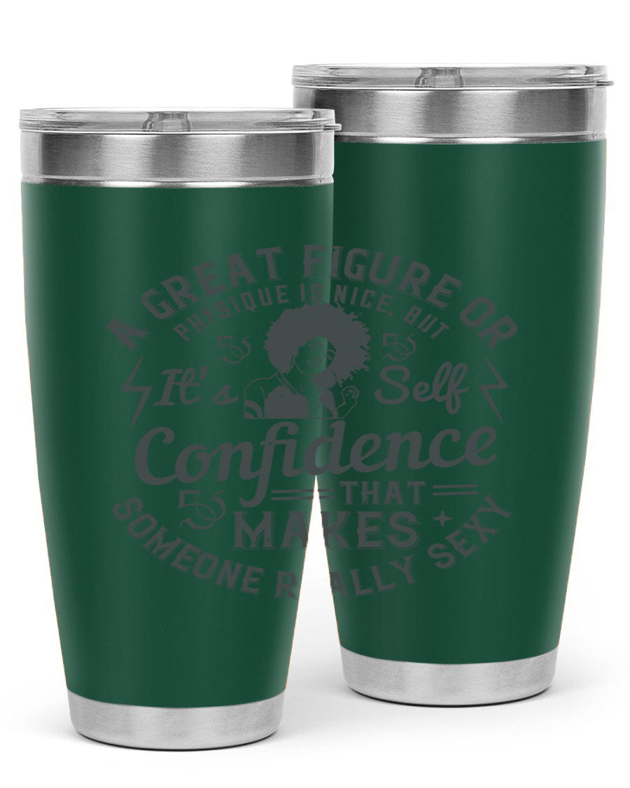 A stylish 20oz and 30oz stainless steel tumbler with a drink-thru lid, showcasing a sleek design perfect for hot and cold beverages.