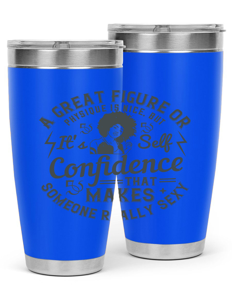 A stylish 20oz and 30oz stainless steel tumbler with a drink-thru lid, showcasing a sleek design perfect for hot and cold beverages.