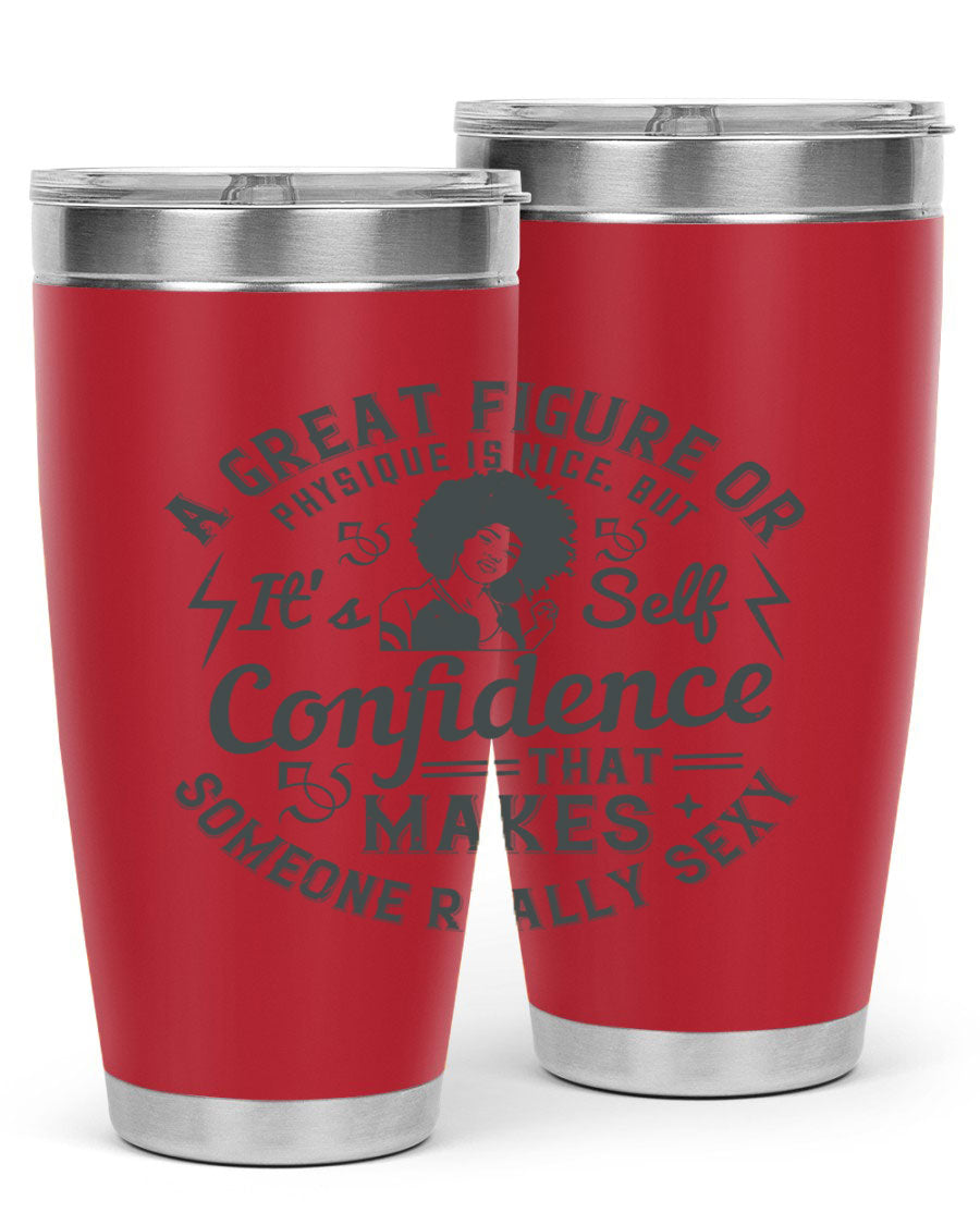 A stylish 20oz and 30oz stainless steel tumbler with a drink-thru lid, showcasing a sleek design perfect for hot and cold beverages.