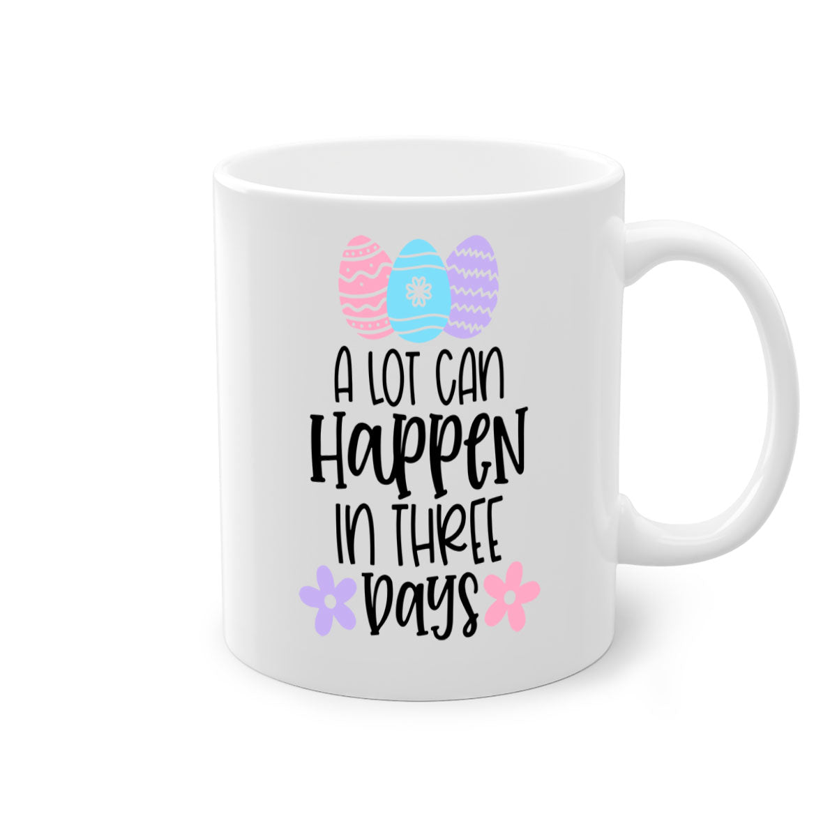 A stylish two-tone ceramic coffee mug with a colored handle and glossy finish, available in multiple colors and sizes.